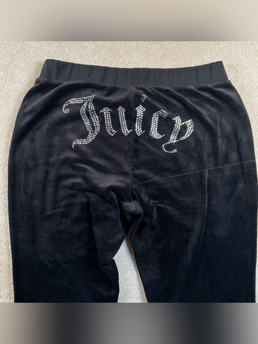Juicy Couture Velour Rhinestone Pants Loungewear Bottoms Y2K style women's Large
